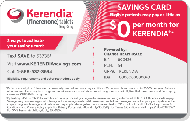 Kerendia Savings card