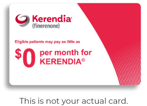 Free trial offer card for Kerendia (finerenone)